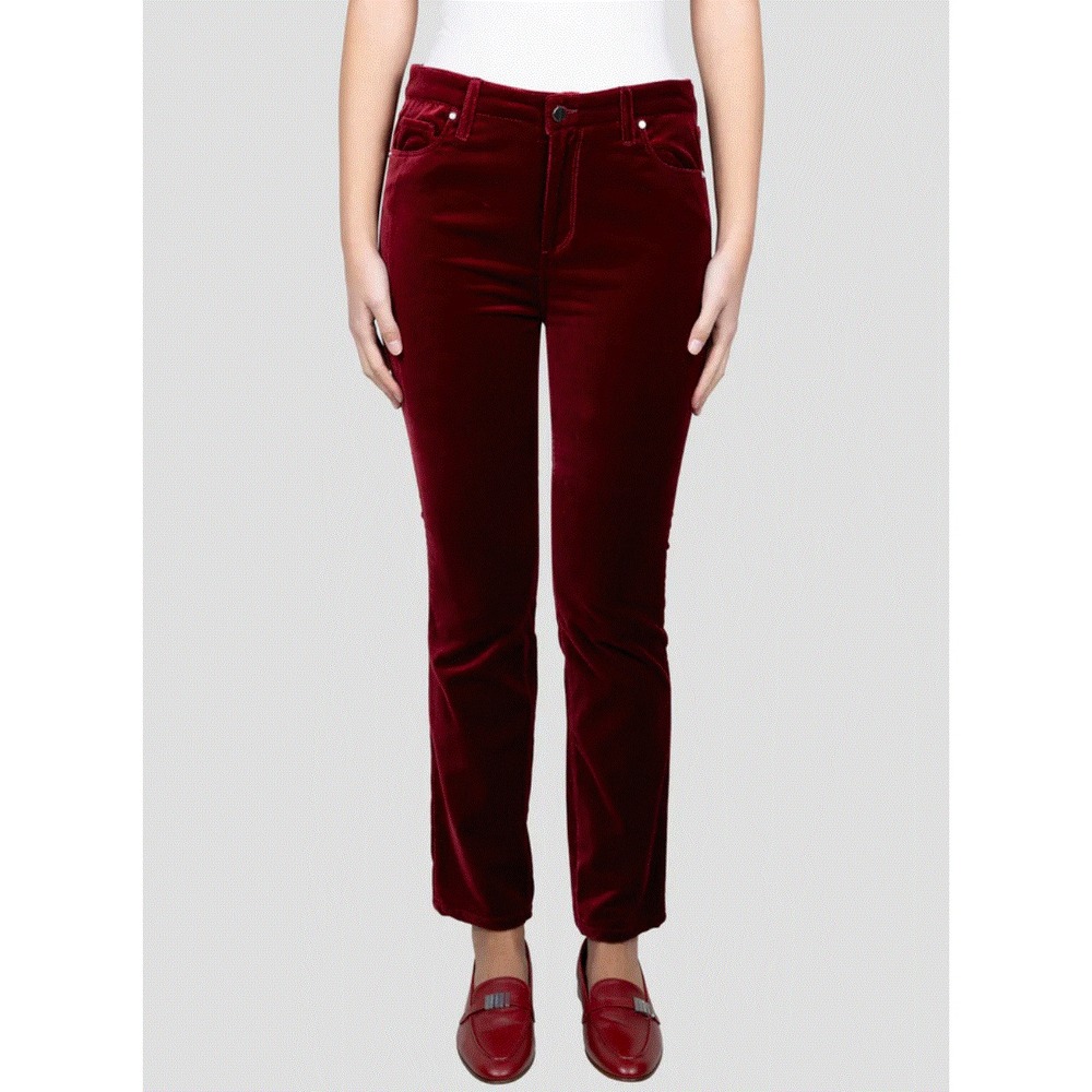 Tommy Bahama pants jeans womens W 30 6 velvet stretch zip red pockets lyocell
